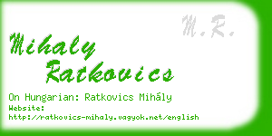 mihaly ratkovics business card